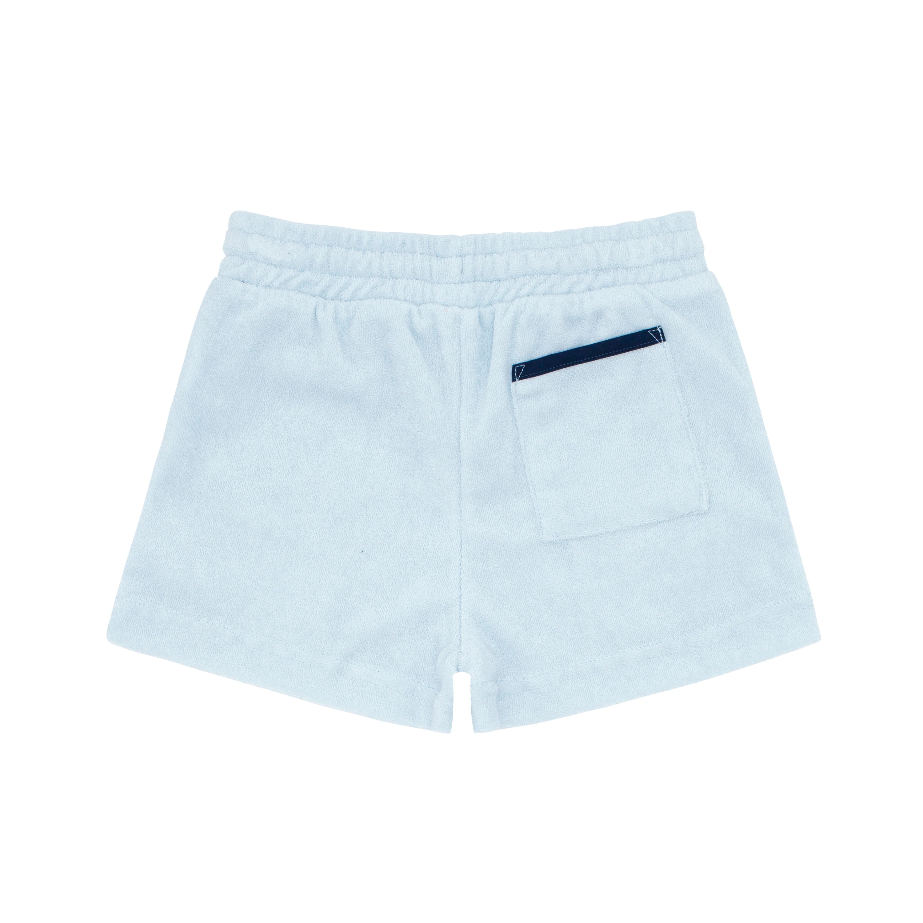 boys light blue french terry short - Image 4