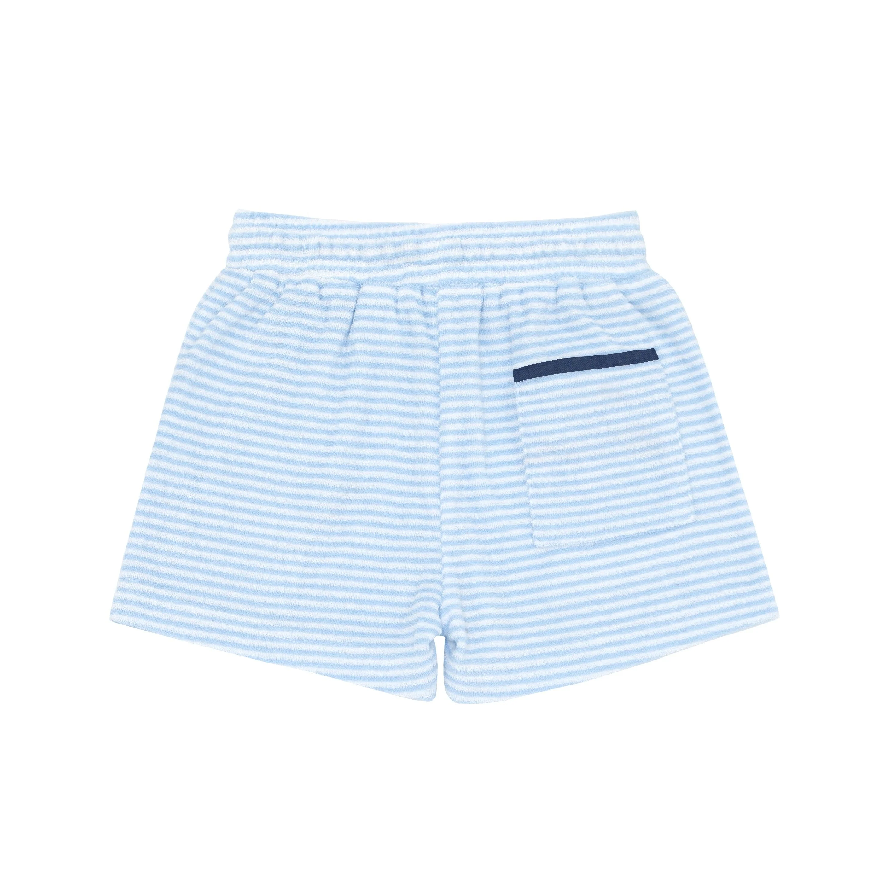 boys powder blue stripe french terry short - Image 6