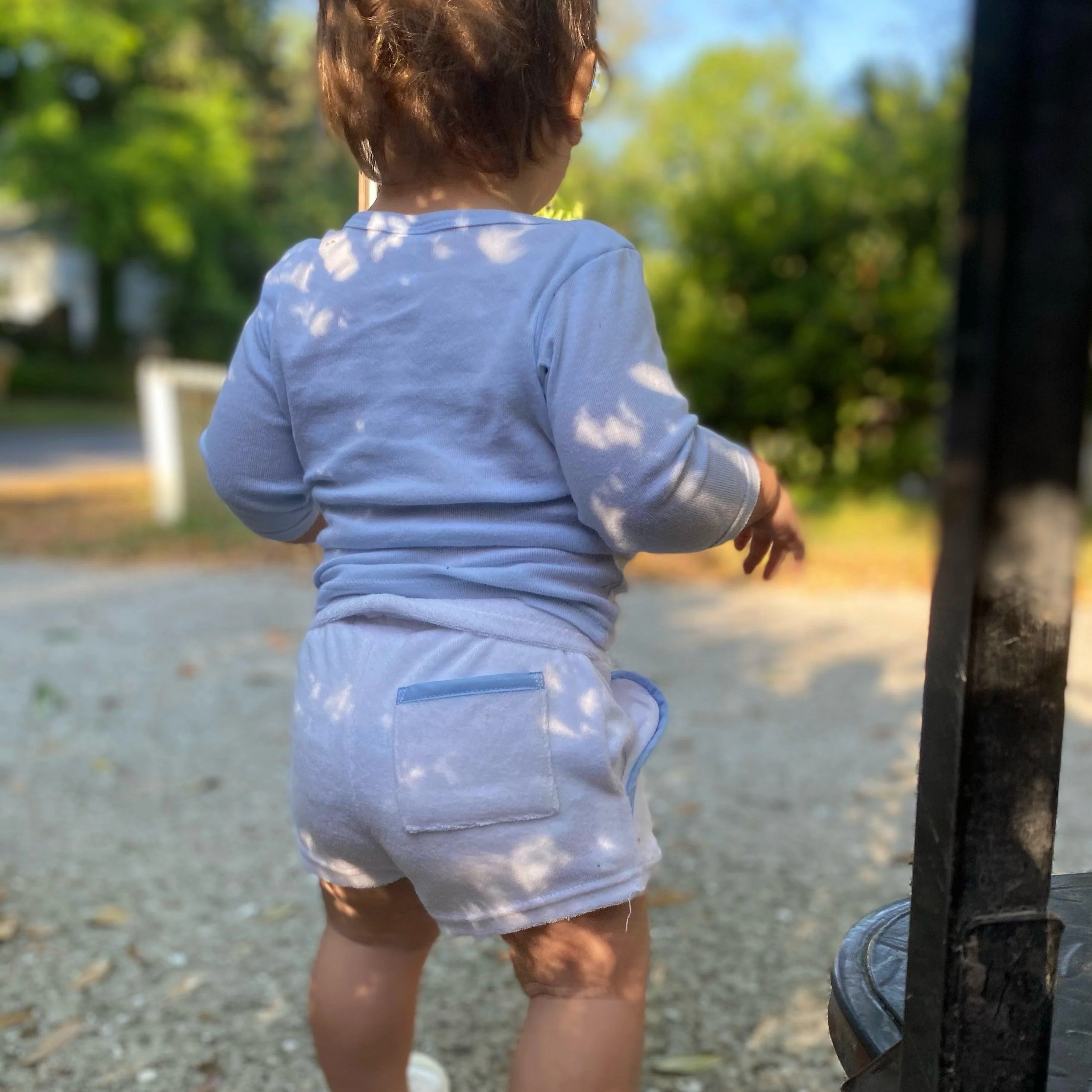 boys white french terry short - Image 4