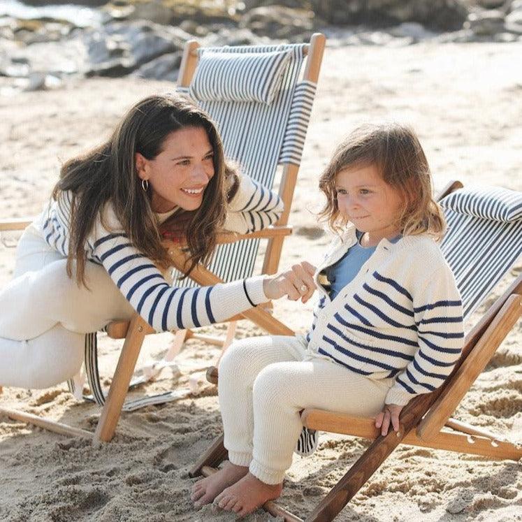 unisex breton stripe knit cardigan - Image 4