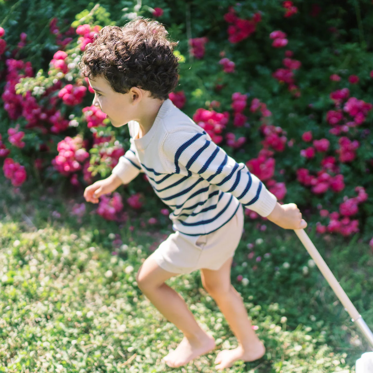unisex breton stripe knit sweater - Image 4