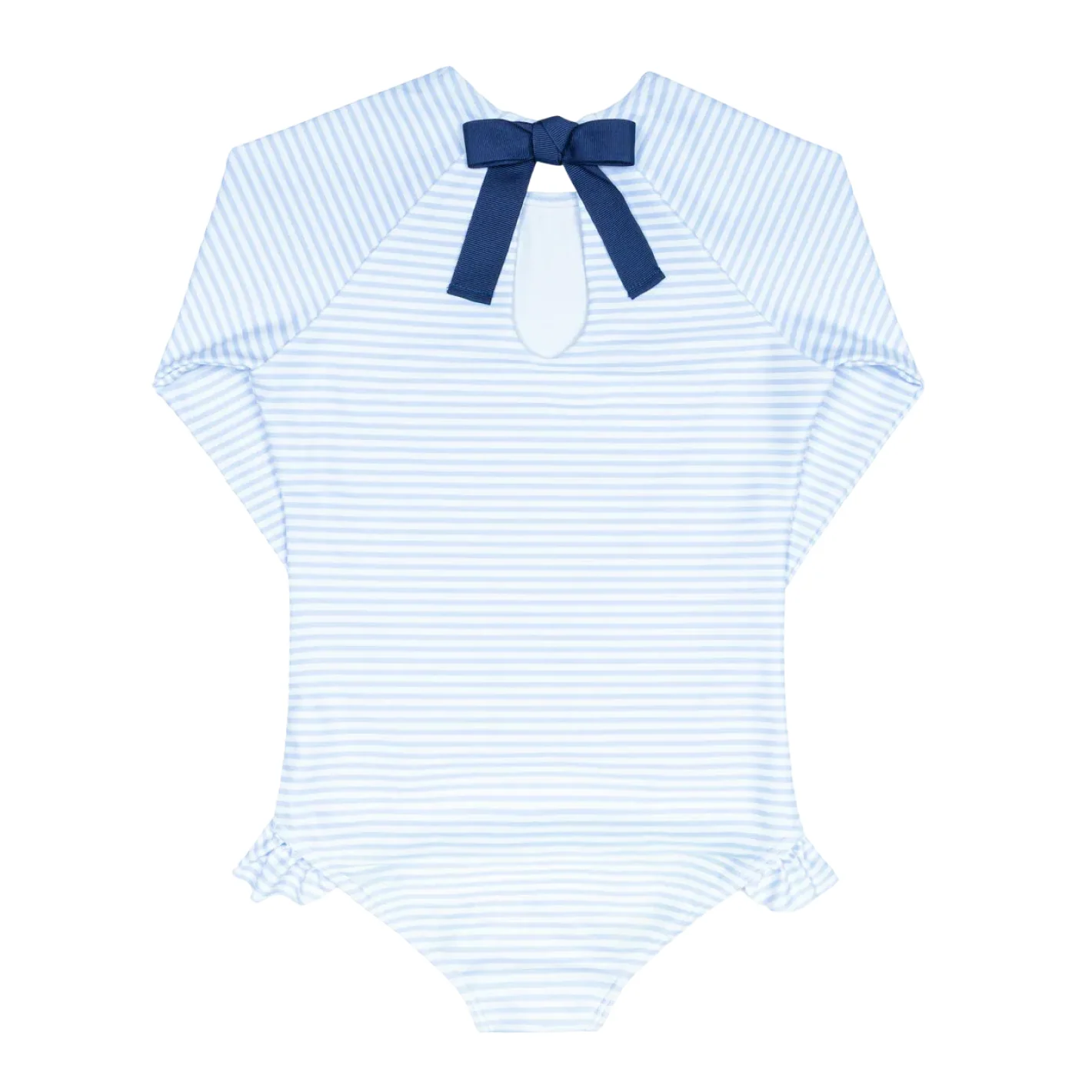 girls powder blue stripe rashguard one piece - Image 13