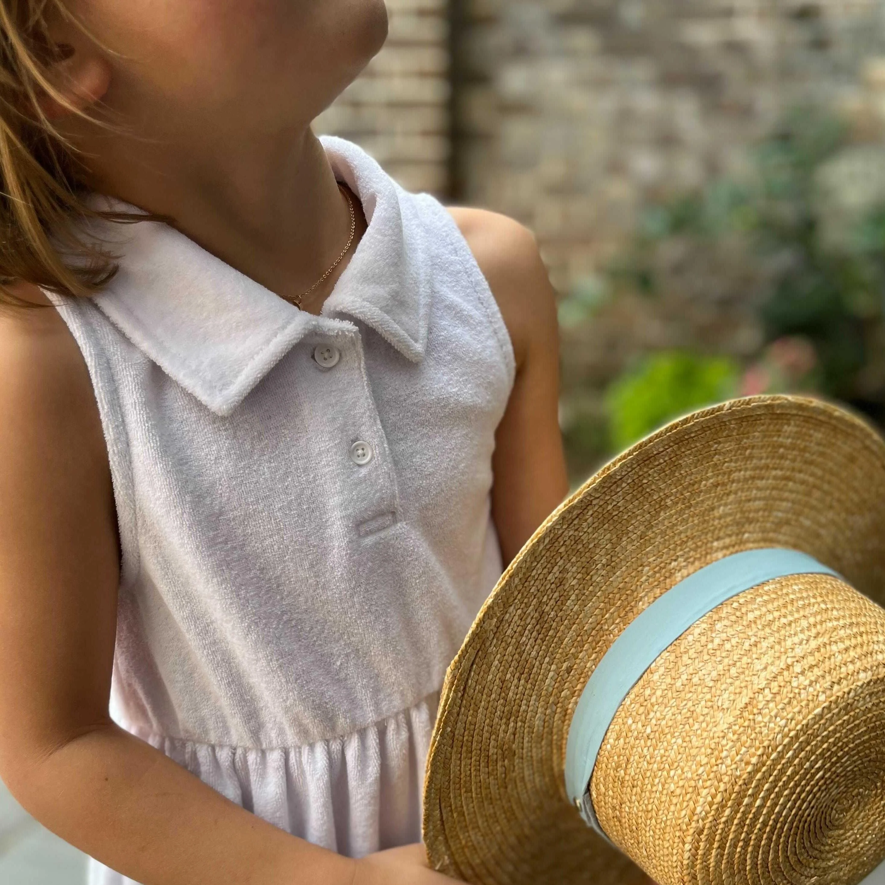 girls white french terry tennis dress - Image 5