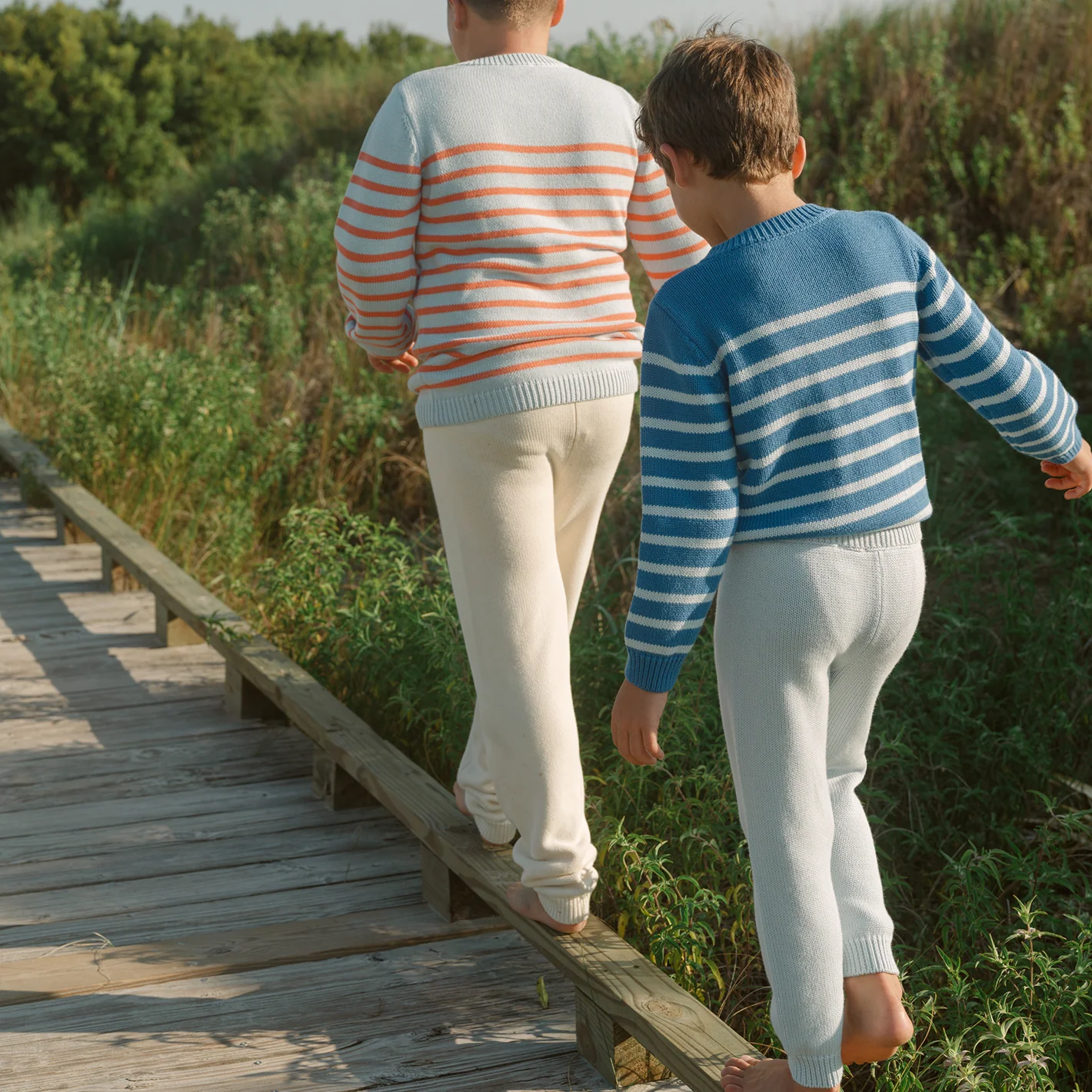 unisex light blue knit pant - Image 3