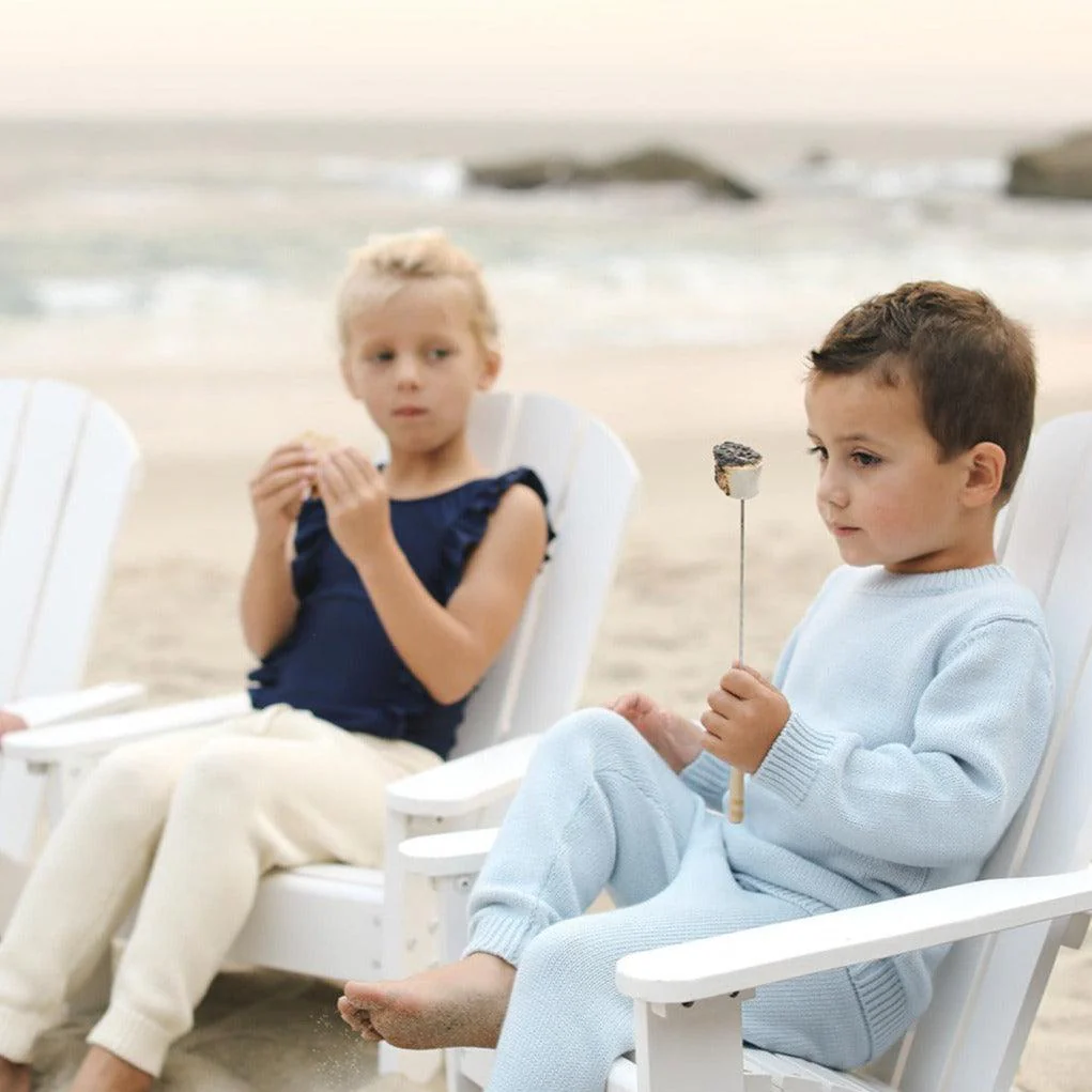 unisex light blue knit pant - Image 6