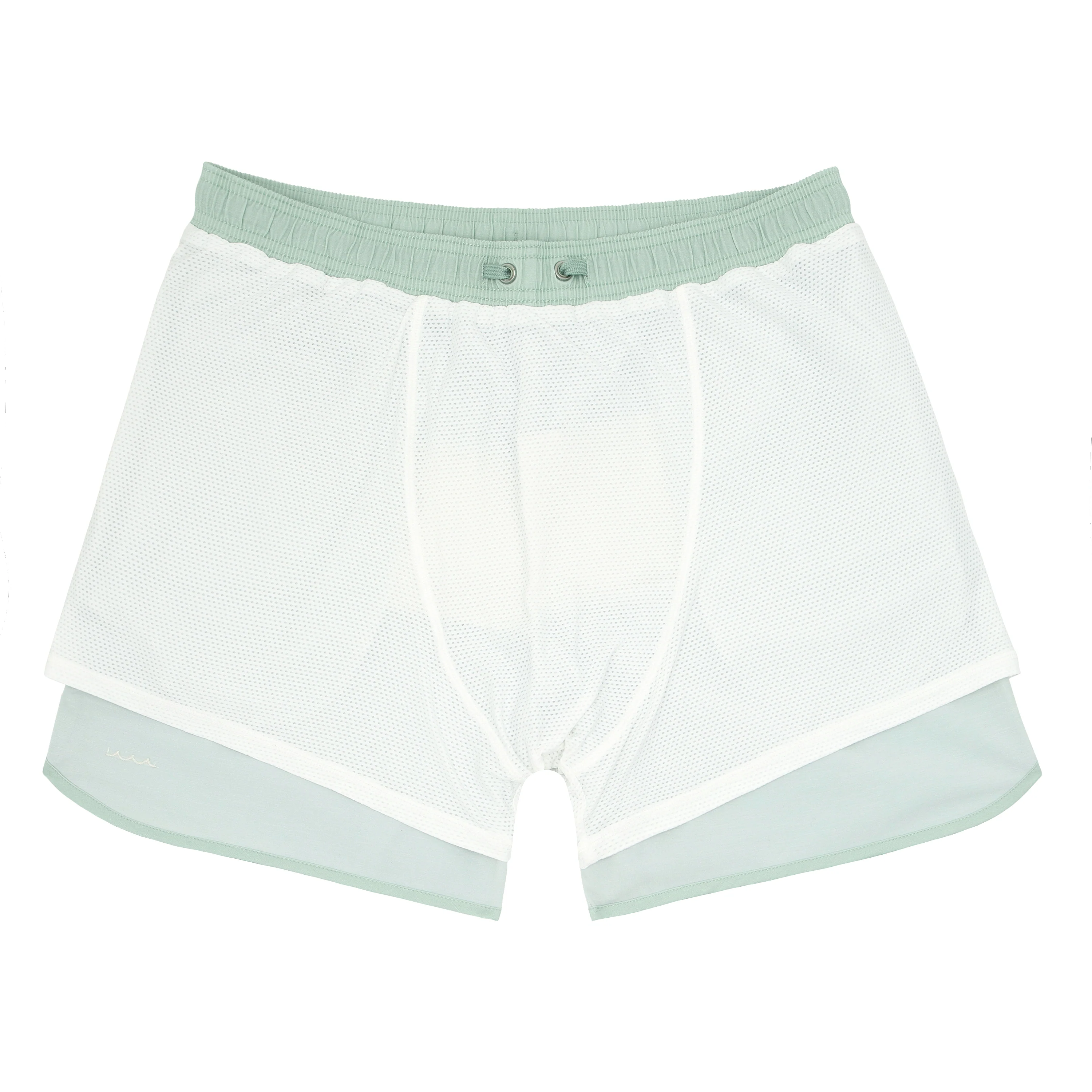 men's pistachio and cream colorblock boardie - Image 6
