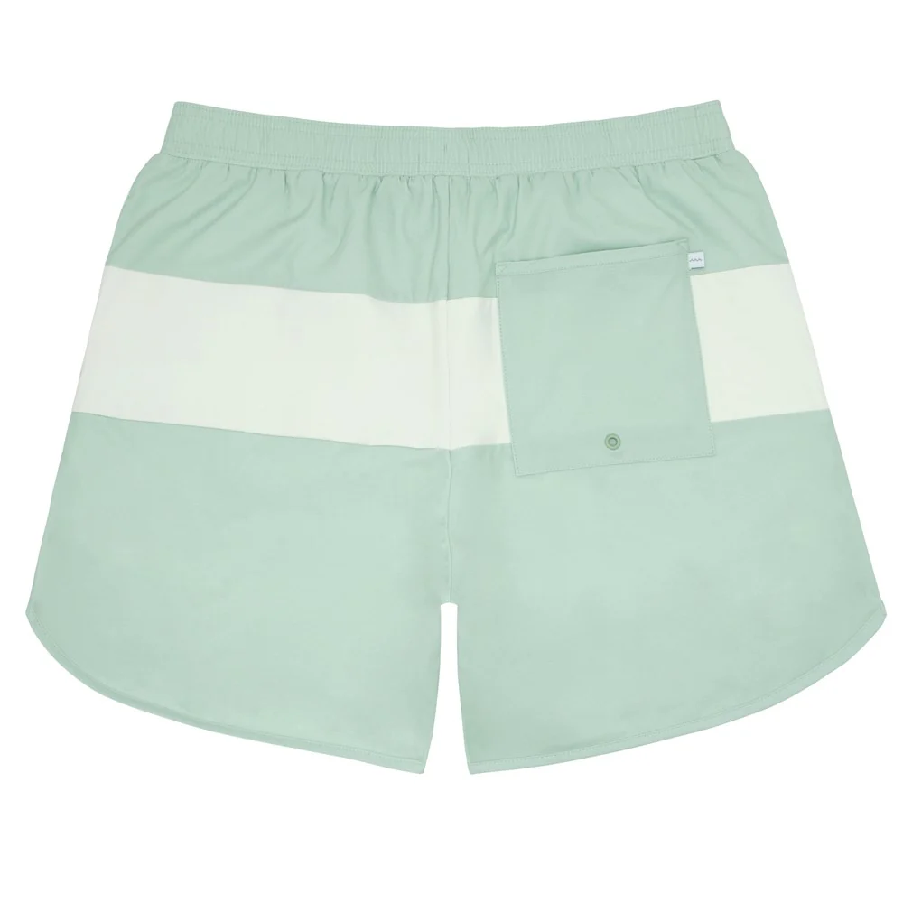 men's pistachio and cream colorblock boardie - Image 7