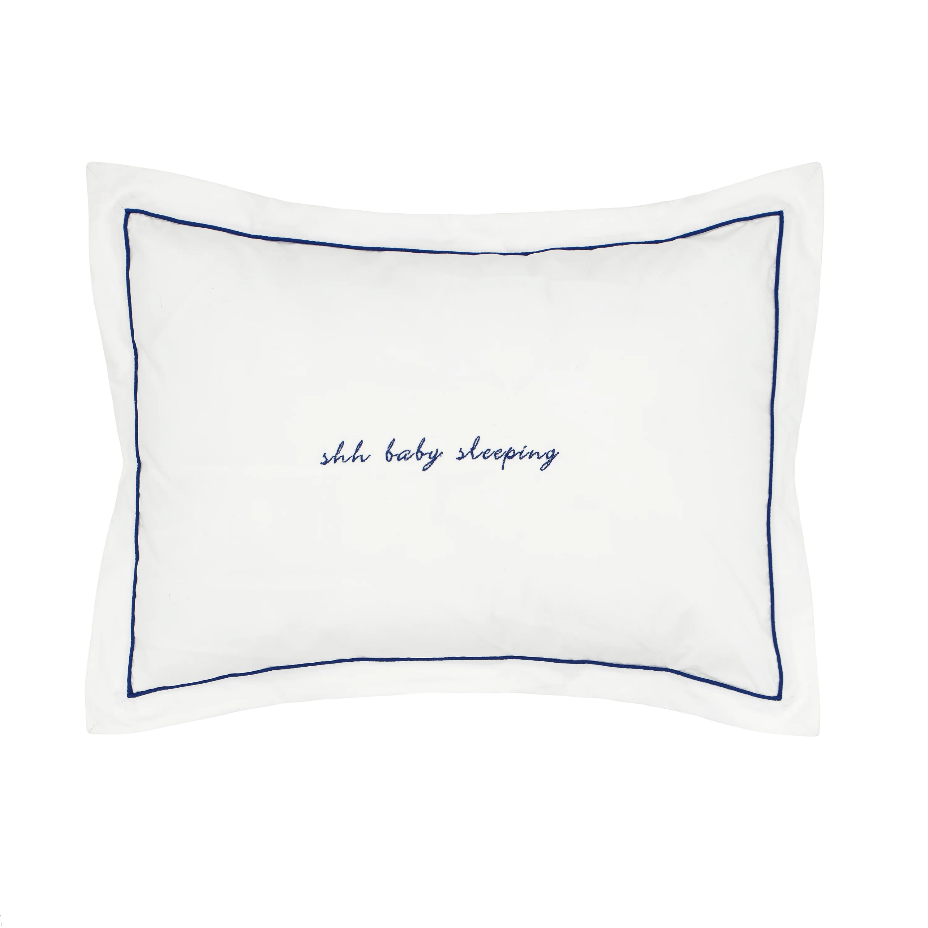 navy trim decorative pillow - Image 3