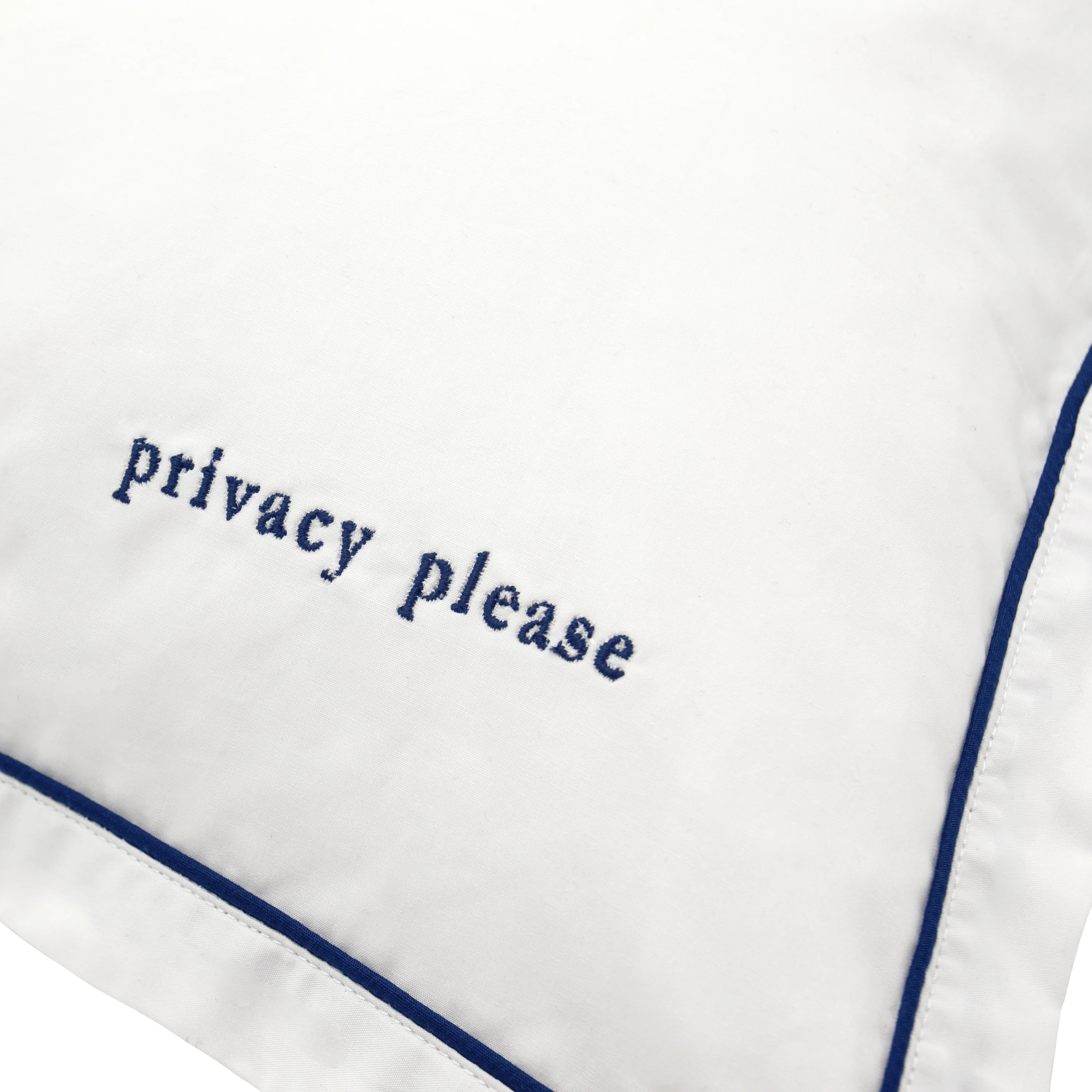 navy trim decorative pillow - Image 4