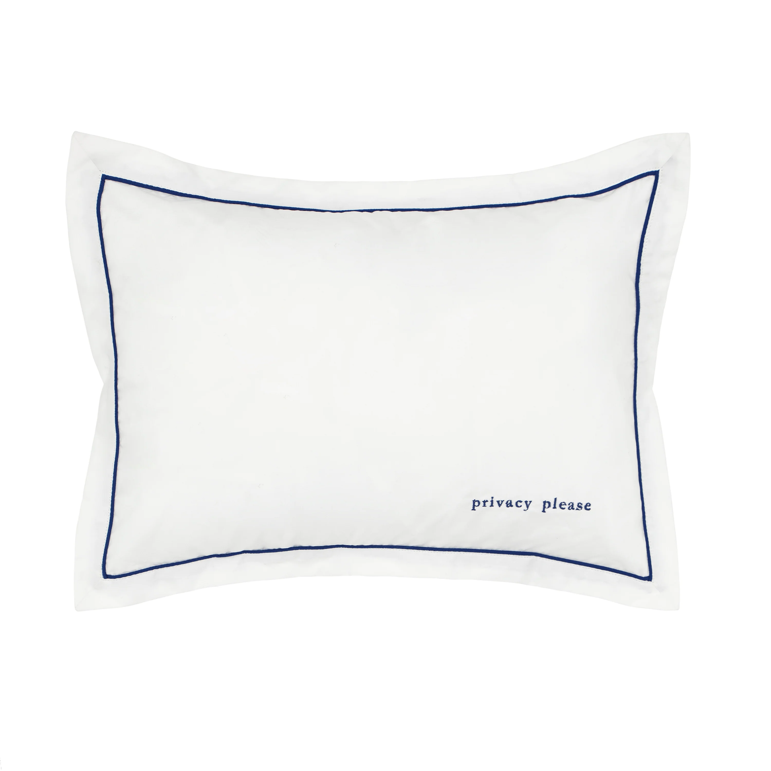 navy trim decorative pillow - Image 6