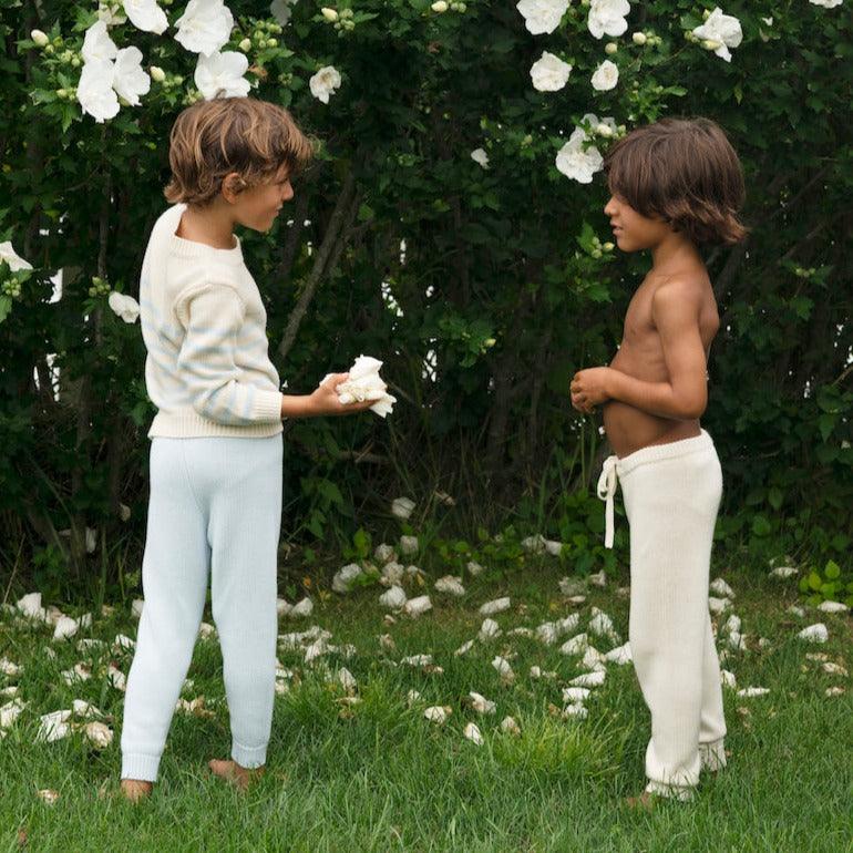 unisex cream knit pant - Image 8