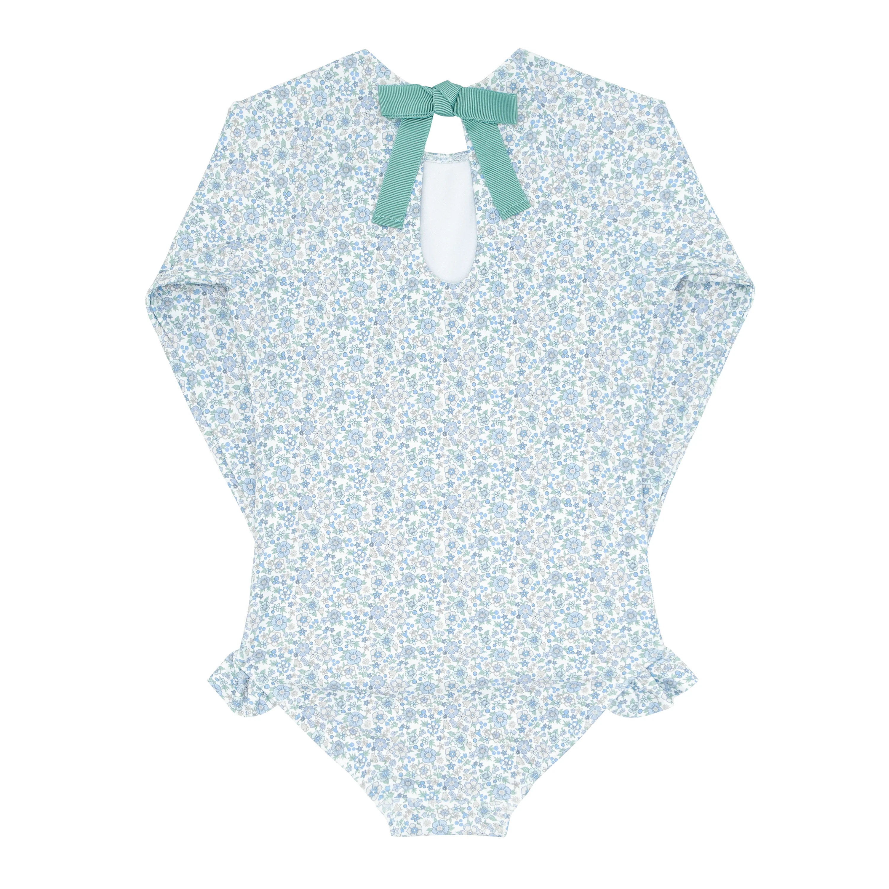 girls slate floral rashguard one piece - Image 11