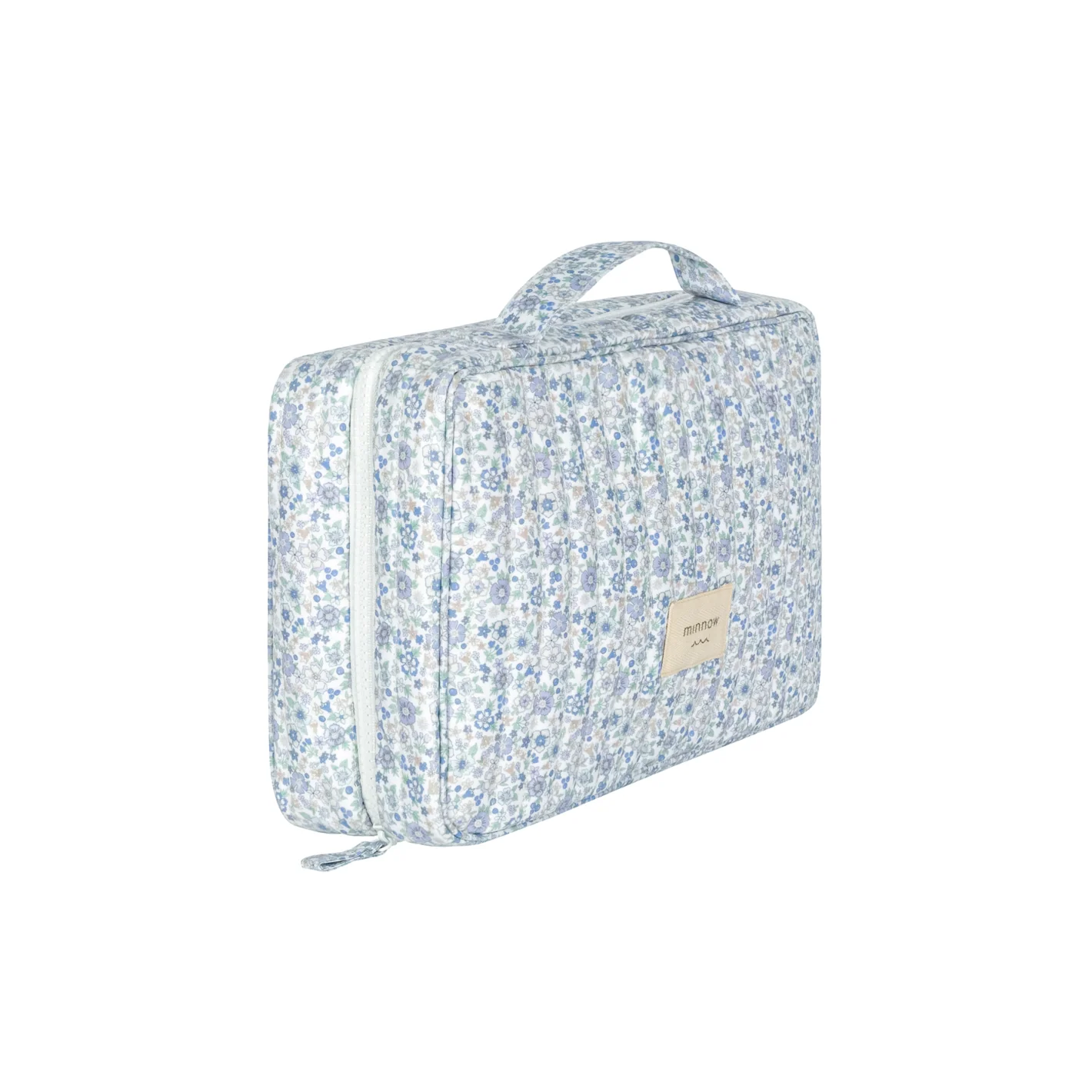 slate floral tri-fold cosmetic case - Image 5