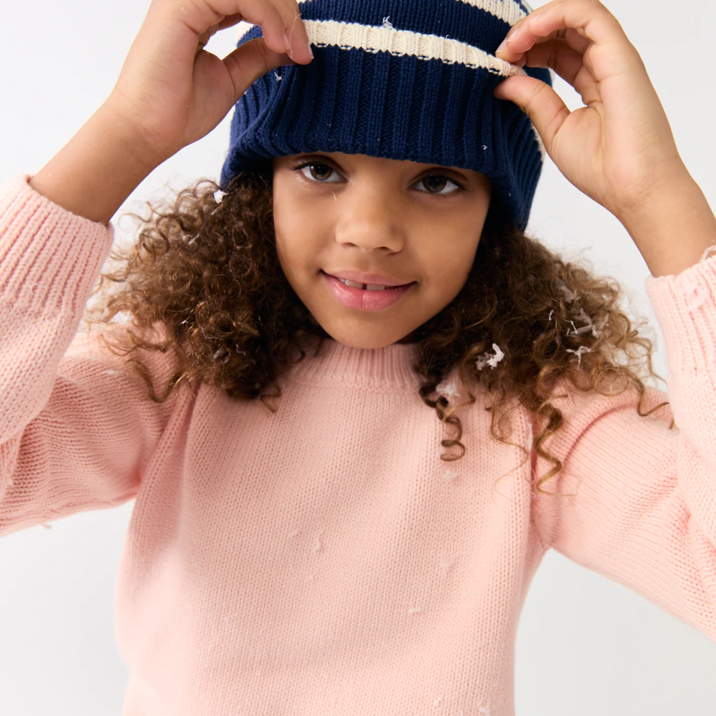 unisex soft pink knit sweater - Image 3