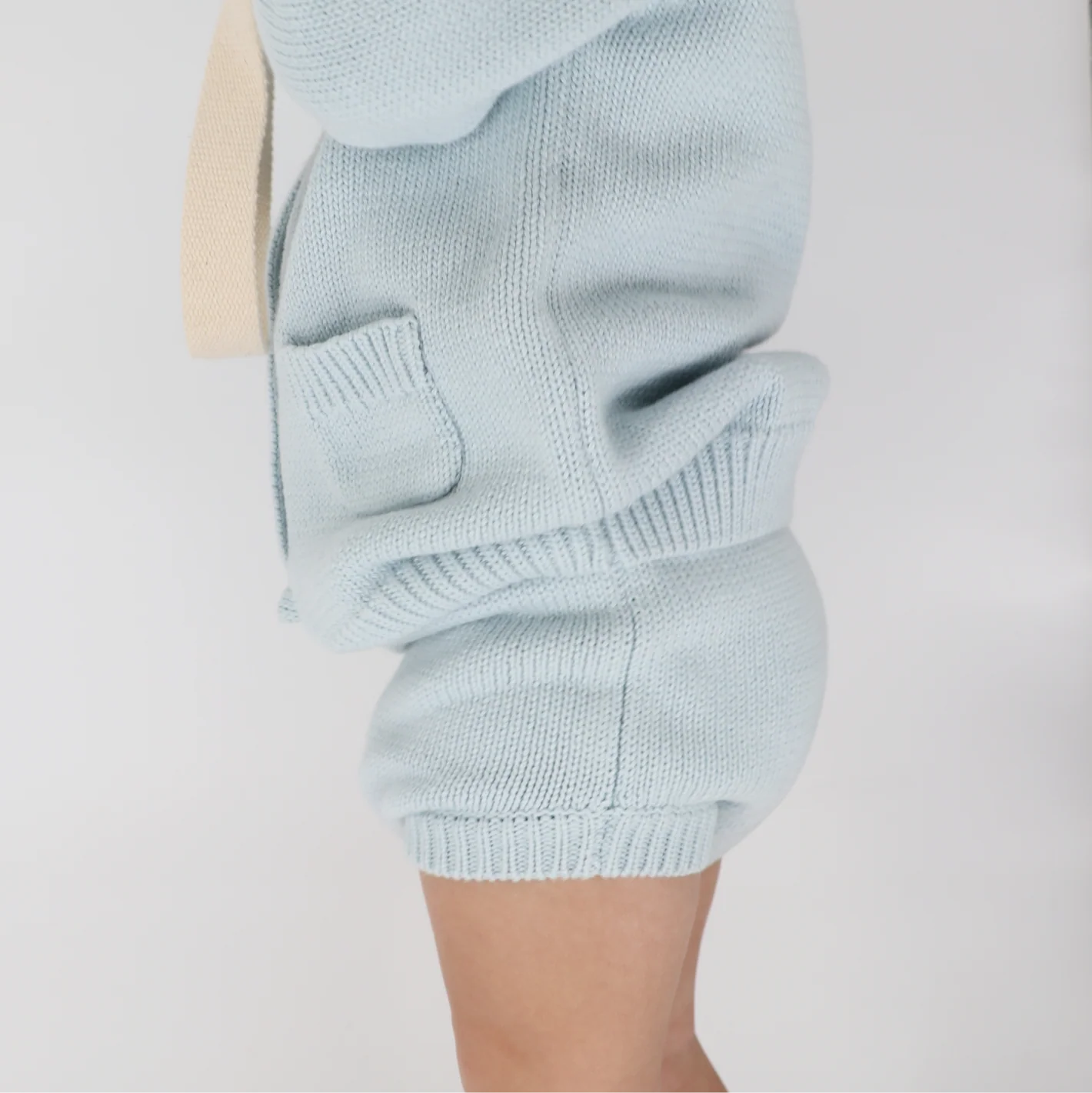 baby light blue knit bloomer - Image 3