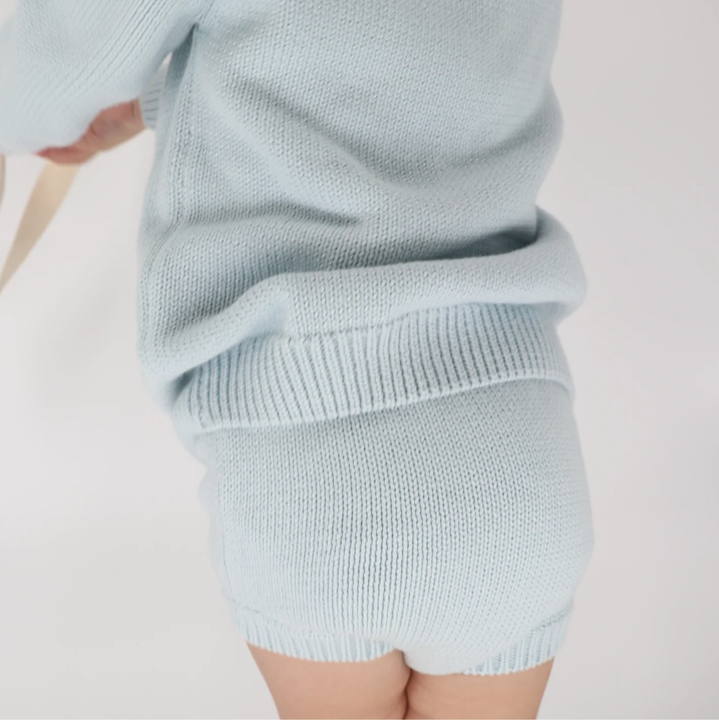 baby light blue knit bloomer - Image 4