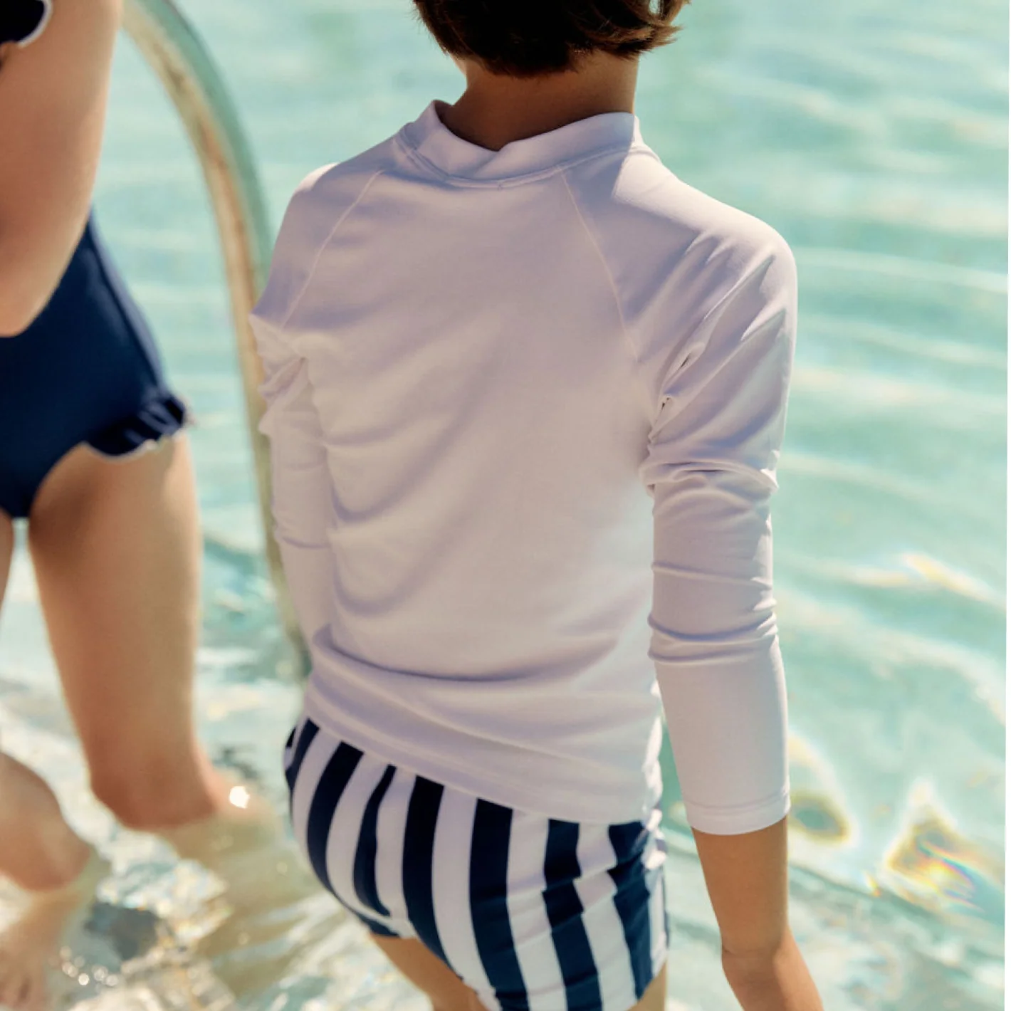 unisex crane white rashguard - Image 3