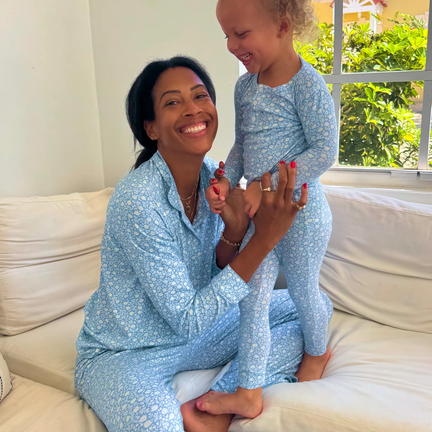 women's alpine fiore collared pima pajamas set - Image 5