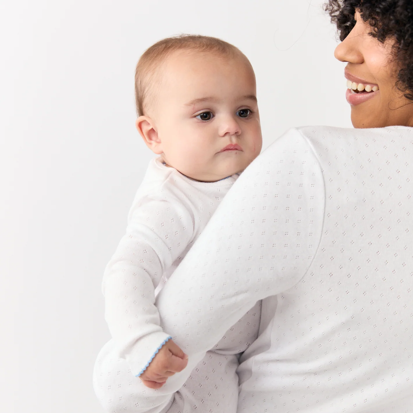 women's white pointelle pajamas set - Image 6