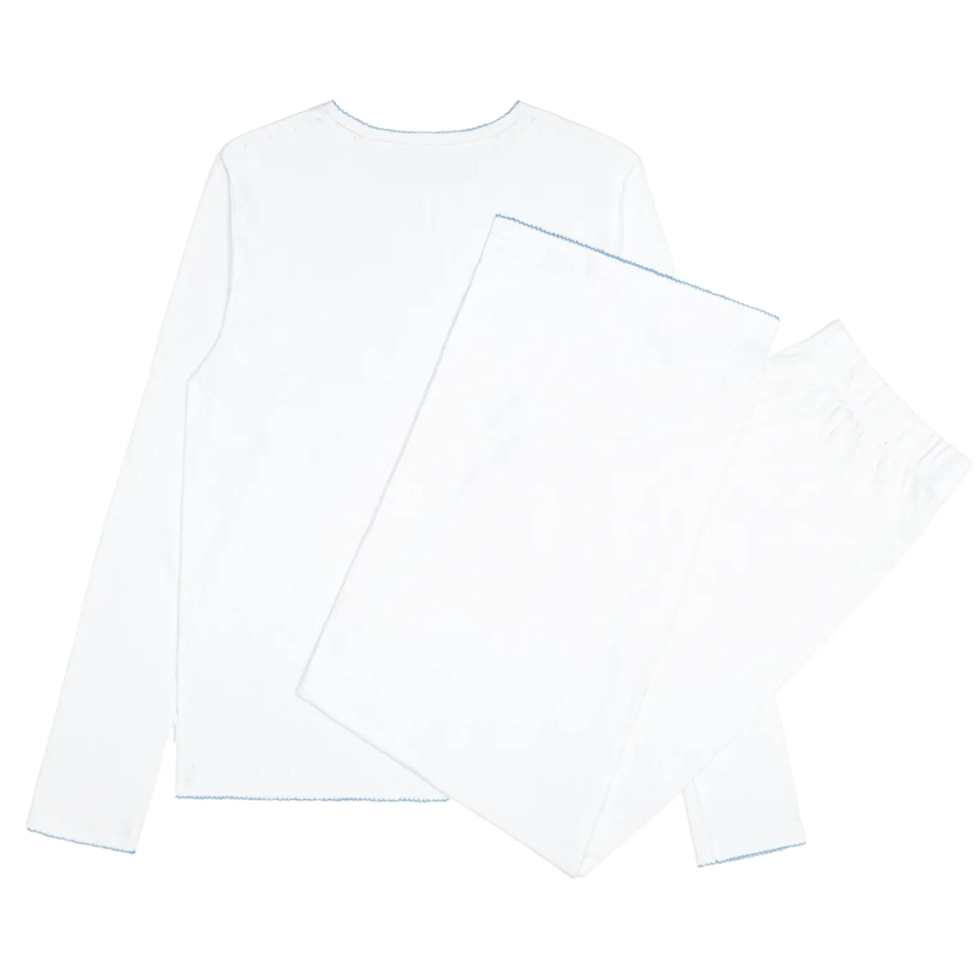 women's white pointelle pajamas set - Image 9