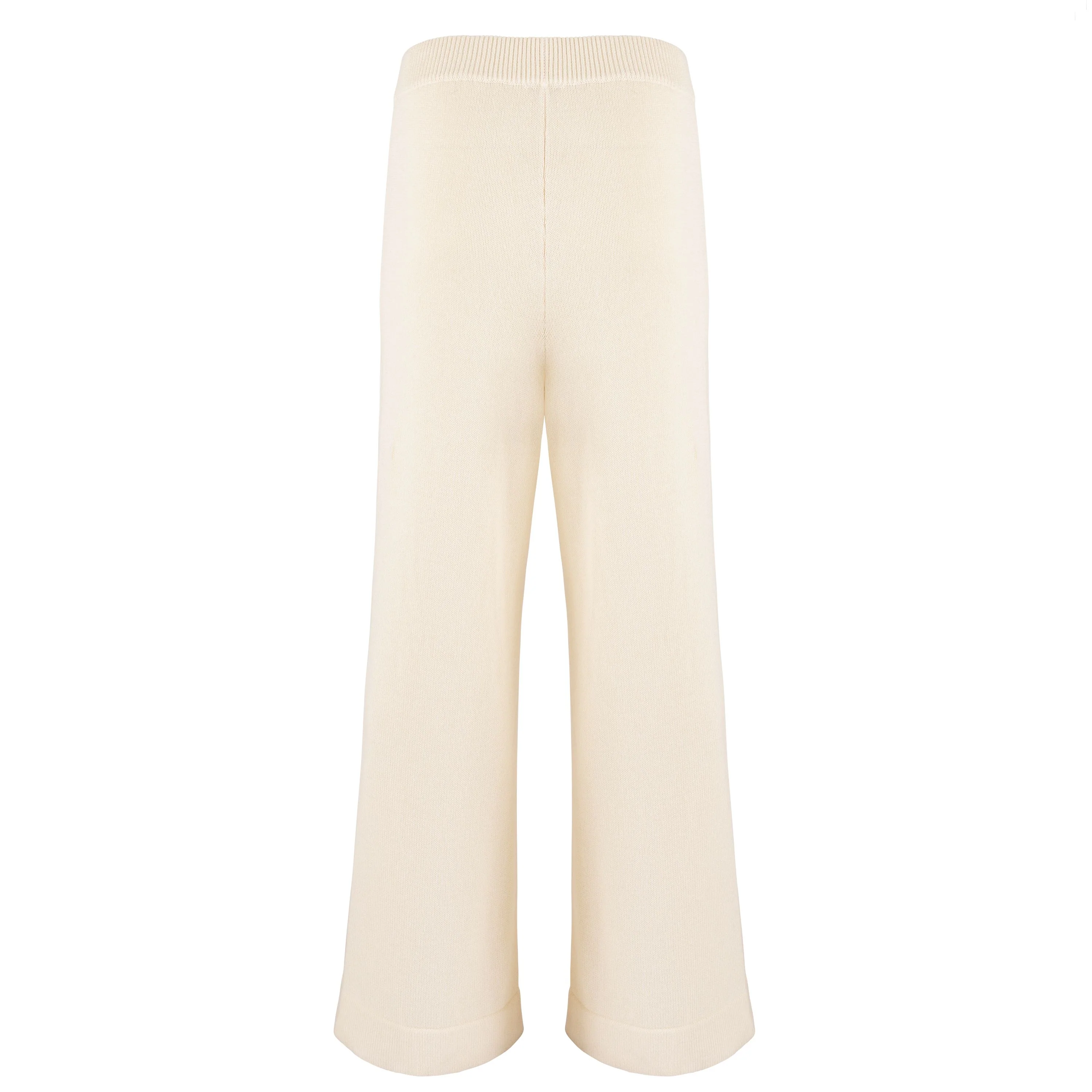 women's cream wide leg knit pant - Image 11