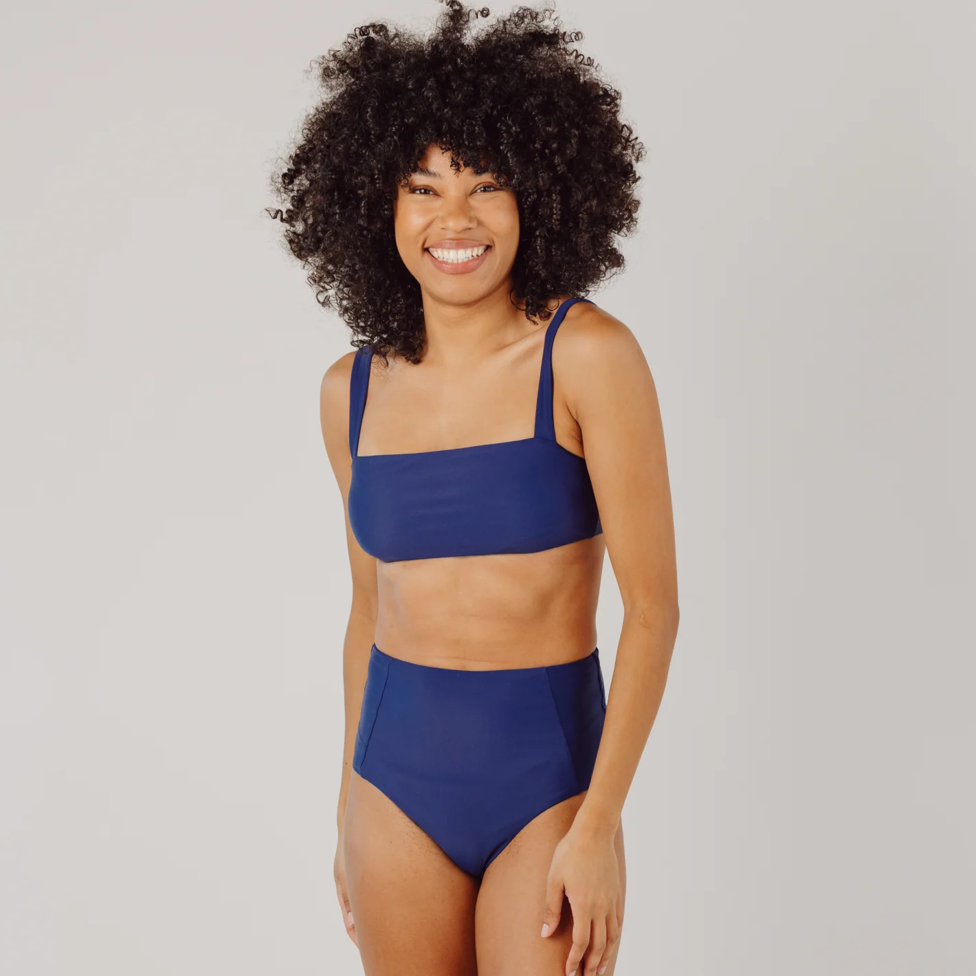 women's navy bandeau bikini top - Image 6